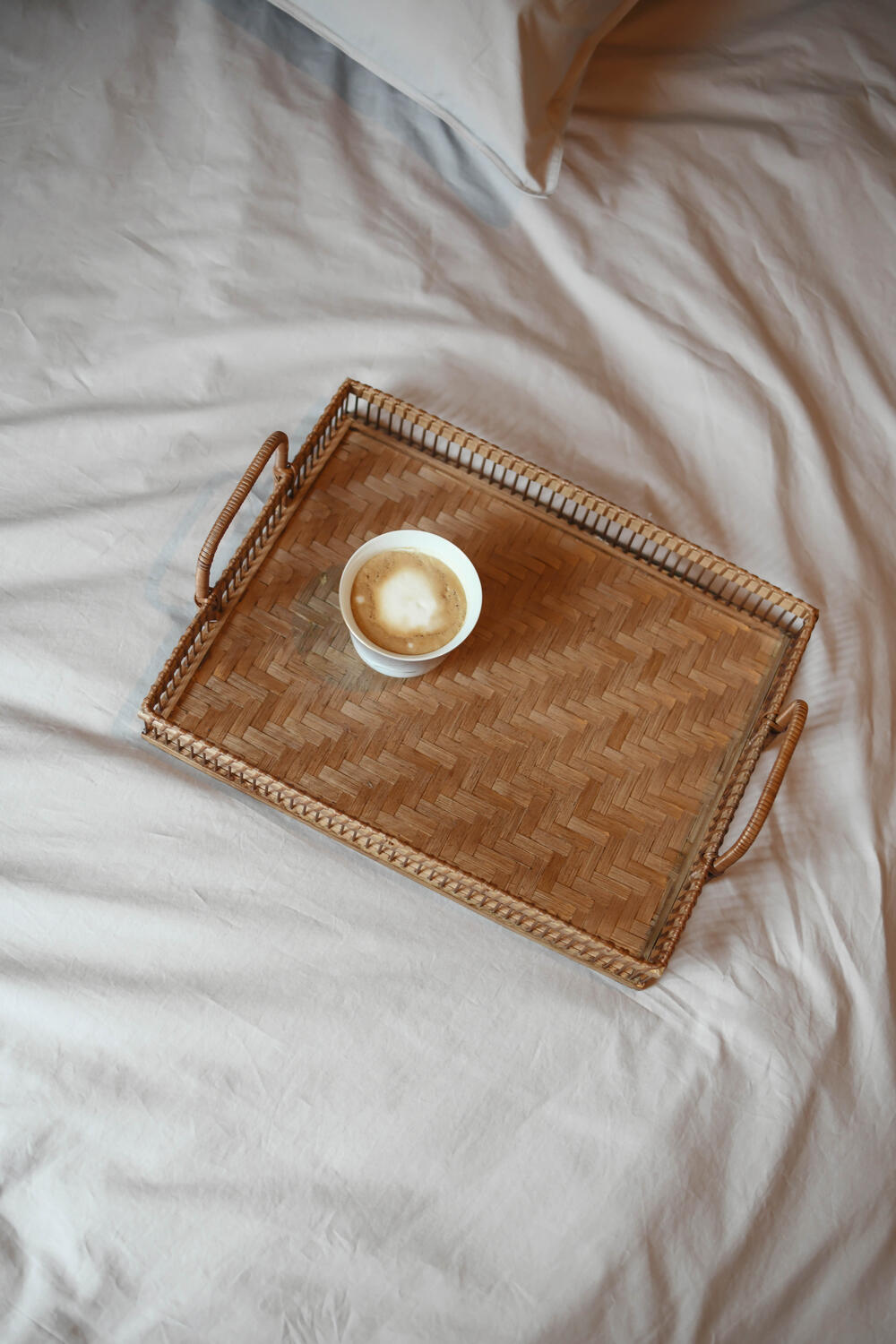 Bakke med hank, natur - 40x31 cm.